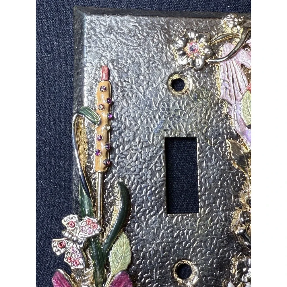 Kirks Folly Outlet Cover Fairy Gold Tone Fairies Nymph Sprite Floral Home Decor